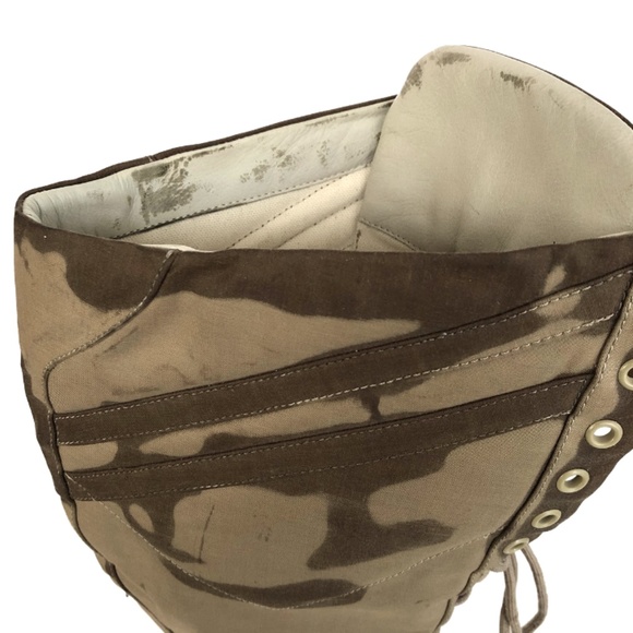 Jean Paul Gaultier Canvas Camouflage Combat Boots main image 5
